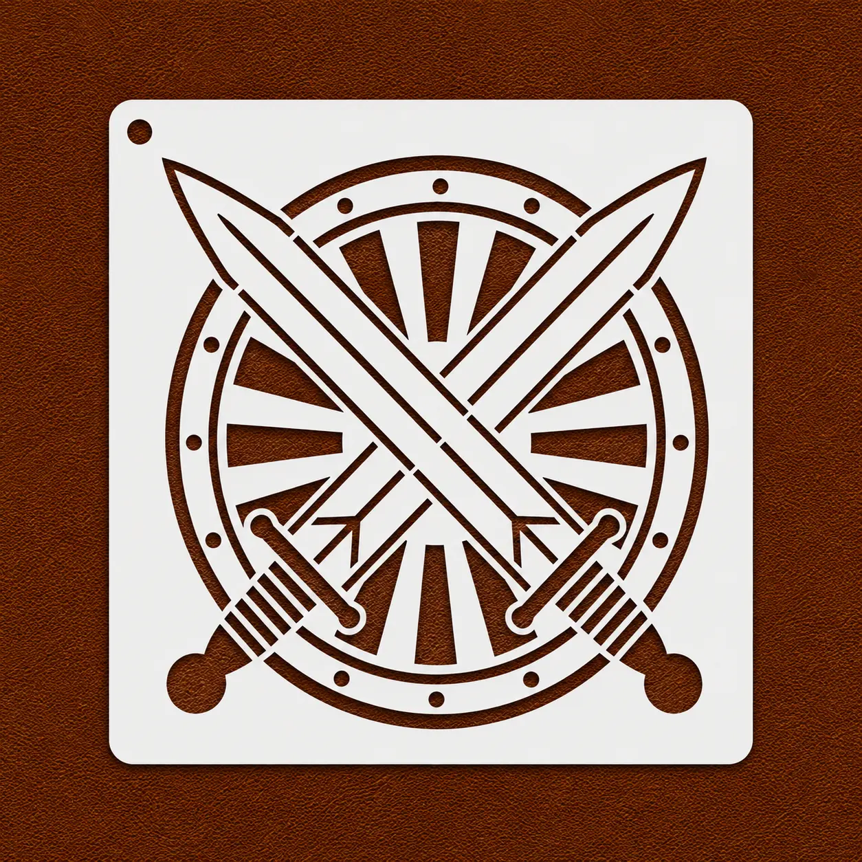Warriors Crest Stencil