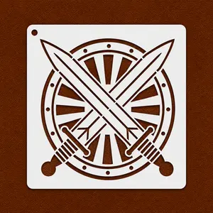 Warriors Crest Stencil