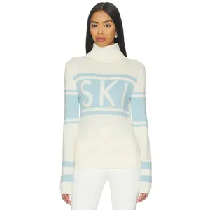 Perfect Moment Schild Sweater in Snow White & Light Blue