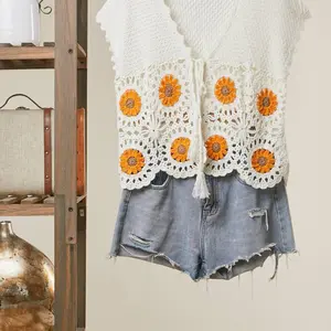 Lace Crochet Sunflower Cardigan
