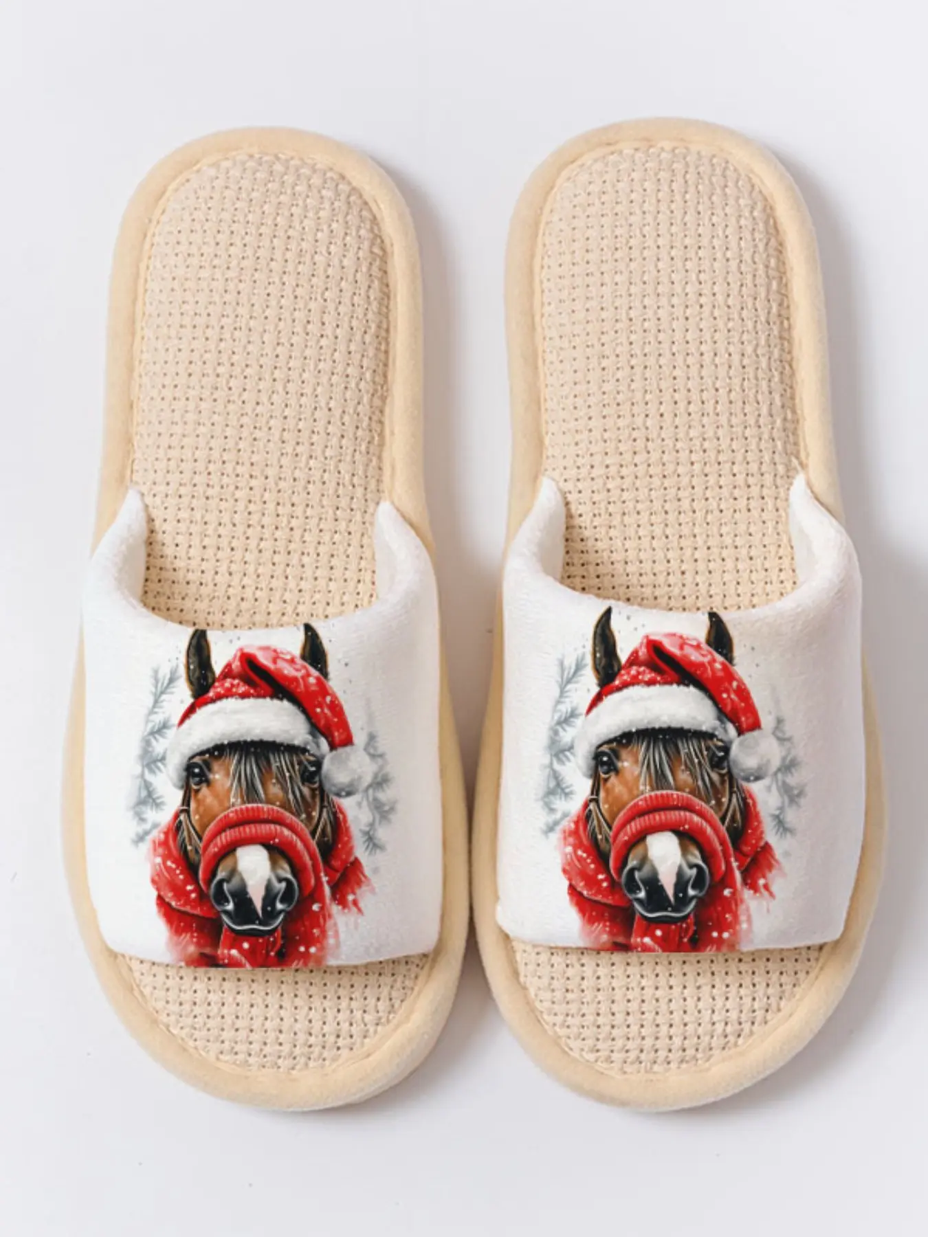 Christmas Horse Slippers Cloud-Feeling Warm Festive Style Indoor Outdoor Must-Have