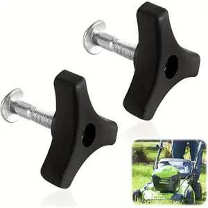 4-Piece Lawn Mower Handle Screw and Nut Set, Triangle Iron Push Lawn Mower Replacement Parts, Gardening Tool Hardware Kit