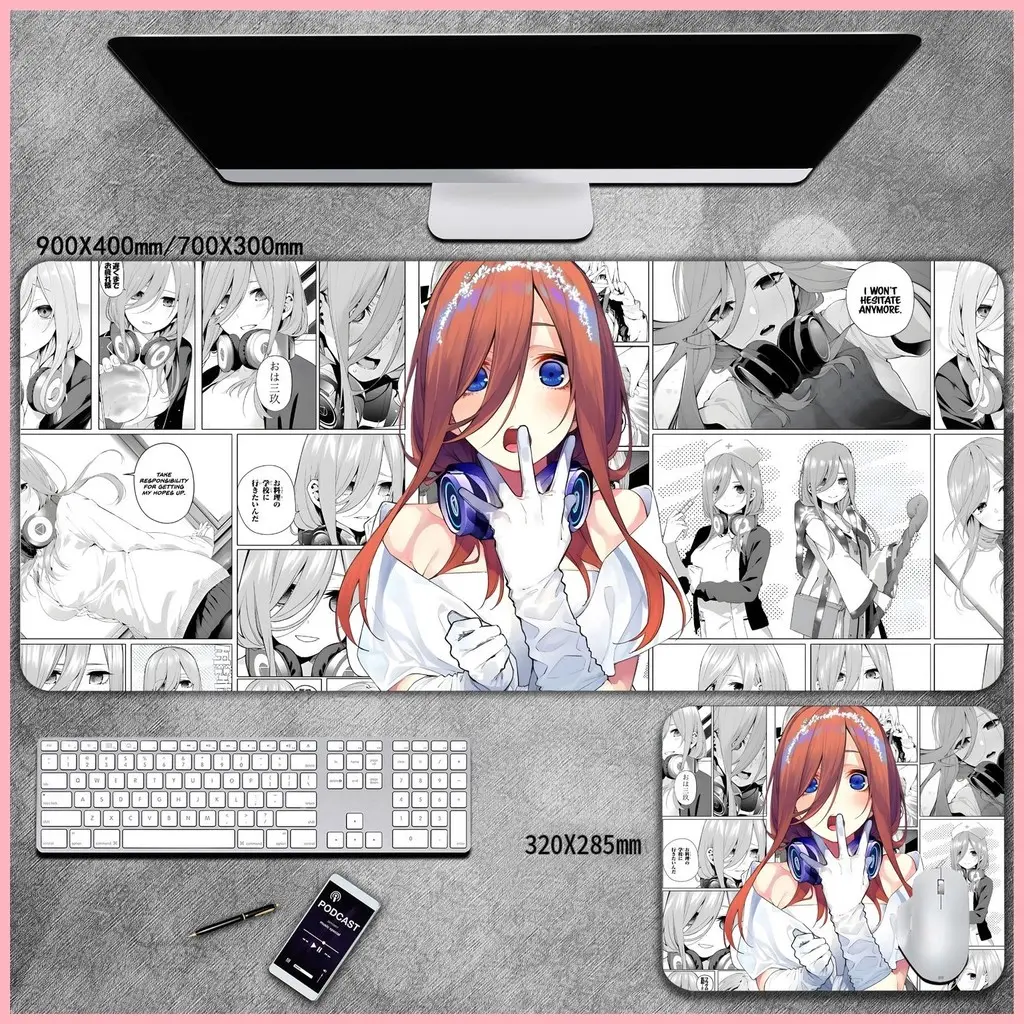 The Quintessential Quintuplets Mouse Pad Computer Offices Mousepad Anti-slip Desk Mat