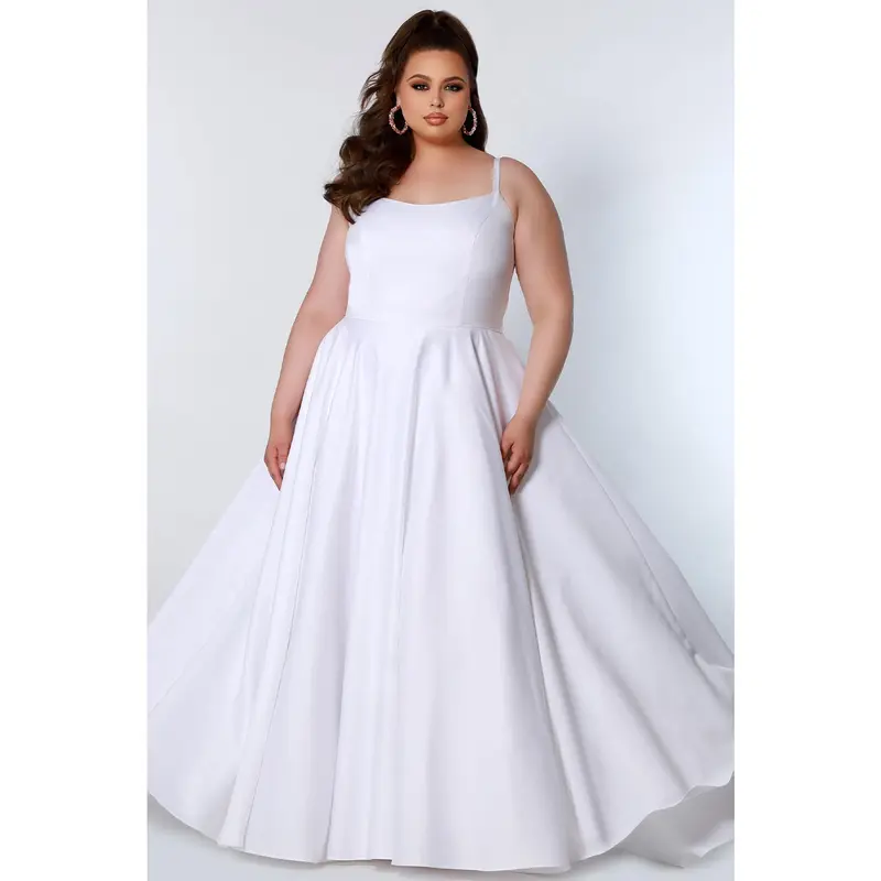 windsor plus size formal dresses Graceful Ivory Satin Strapless Pleats With Pearls A-line Evening Gowns –  QueenaBridal main image 0