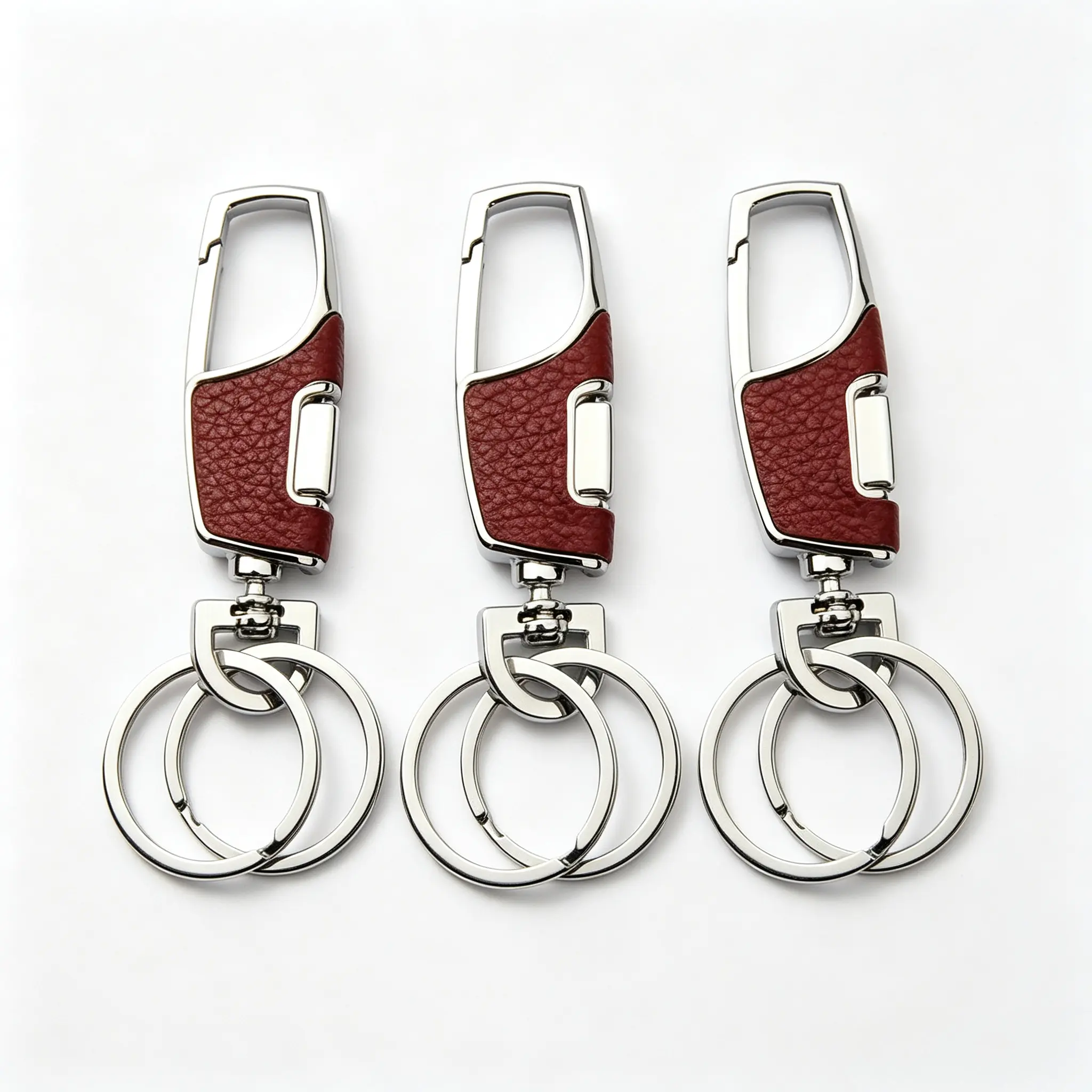 3pcs Heavy Duty Car Key Chains 3 Pack with 2 Metal Key Rings for Secure Key Management Essential Car Accessories