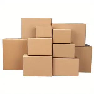 100 Yellow Corrugated Paper Boxes 6x4x4" - Organiser for Shipping and Storage