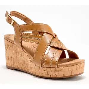 Clarks Artisan Leather Wedges -Sabina Sling