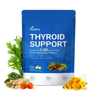 VivoNu 3250mg Thyroid Iodine Support - B12, Folate, Zinc, Selenium, Ashwagandha, Supports Hormone Balance, Boosts Energy, Improves Sleep, 100-Day Supply