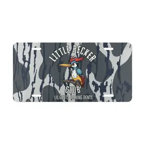 Lil'Pecker Club Lil Gents Making Dents Camo License Plate, Car Accessories, Hunting Gift - Lightweight Aluminum, Pre-Drilled holes vehicle decor