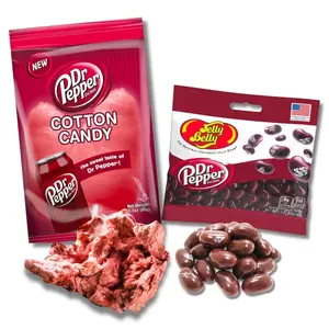 Dr Pepper Cotton Candy 3.1 oz & Jelly Beans 3.5 oz Combo Pack – Soda Flavored Candy Duo