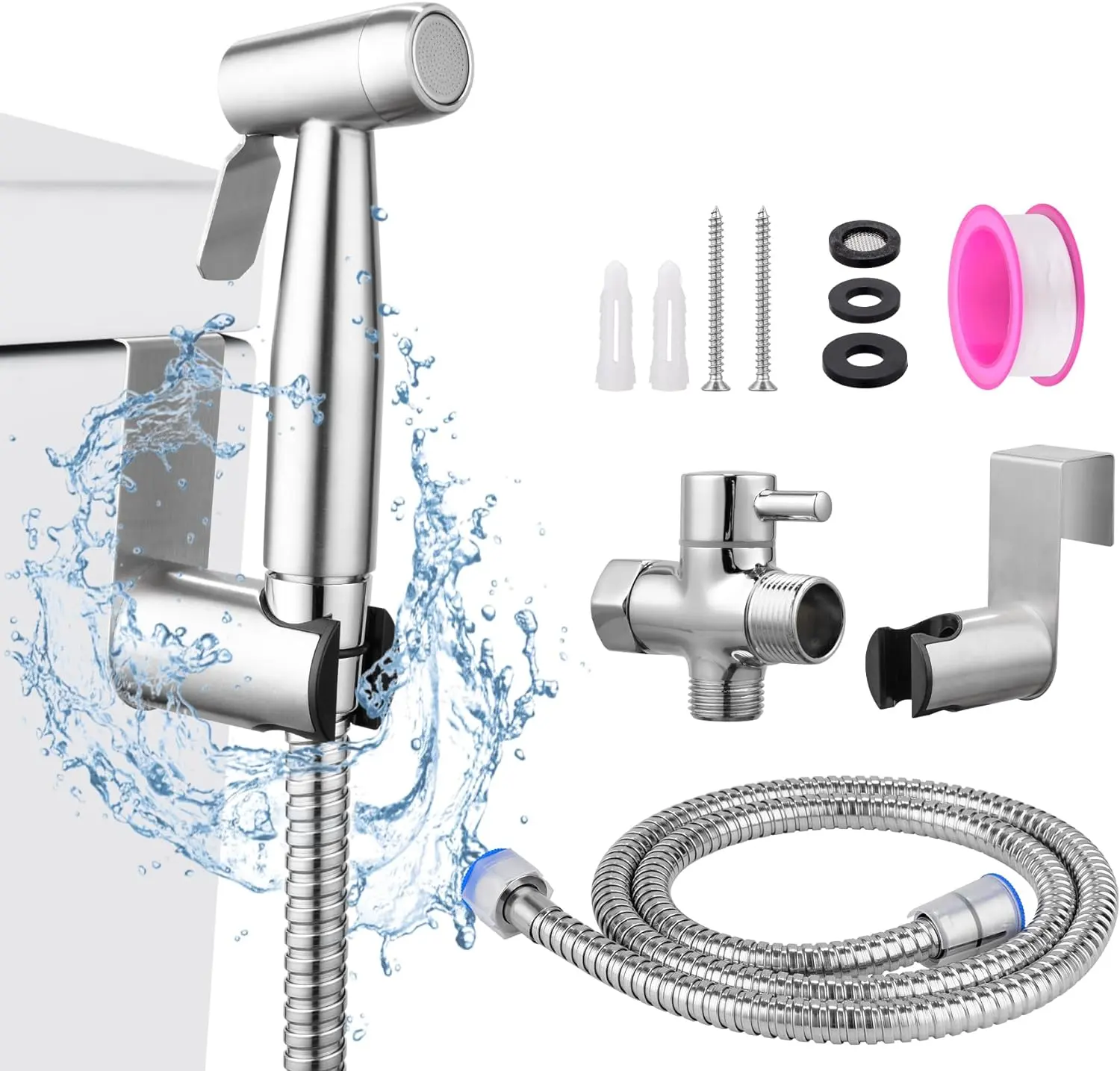 Multifunctional Handheld Bidet Spray Kit for Women's Washing, Diaper Cleaning, Baby Washing, Pet Shower - Easy to Install