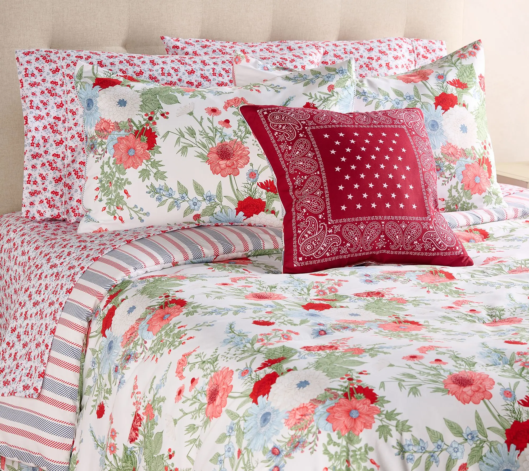 Home Reflections Americana King Bedding Set