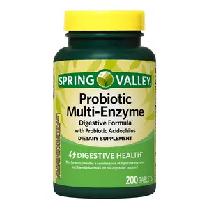 200 Count Probiotic Multi-Enzyme Digestive Formula Tablets - Edible Fitness