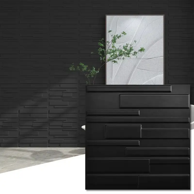 Aadesh PVC Plastic 3D Renter Friendly Wall Panels, Waterproof and Fire-Resistant, 11.8x11.8 Inches, Ideal for Living Rooms, Bedrooms, Hotels, Offices