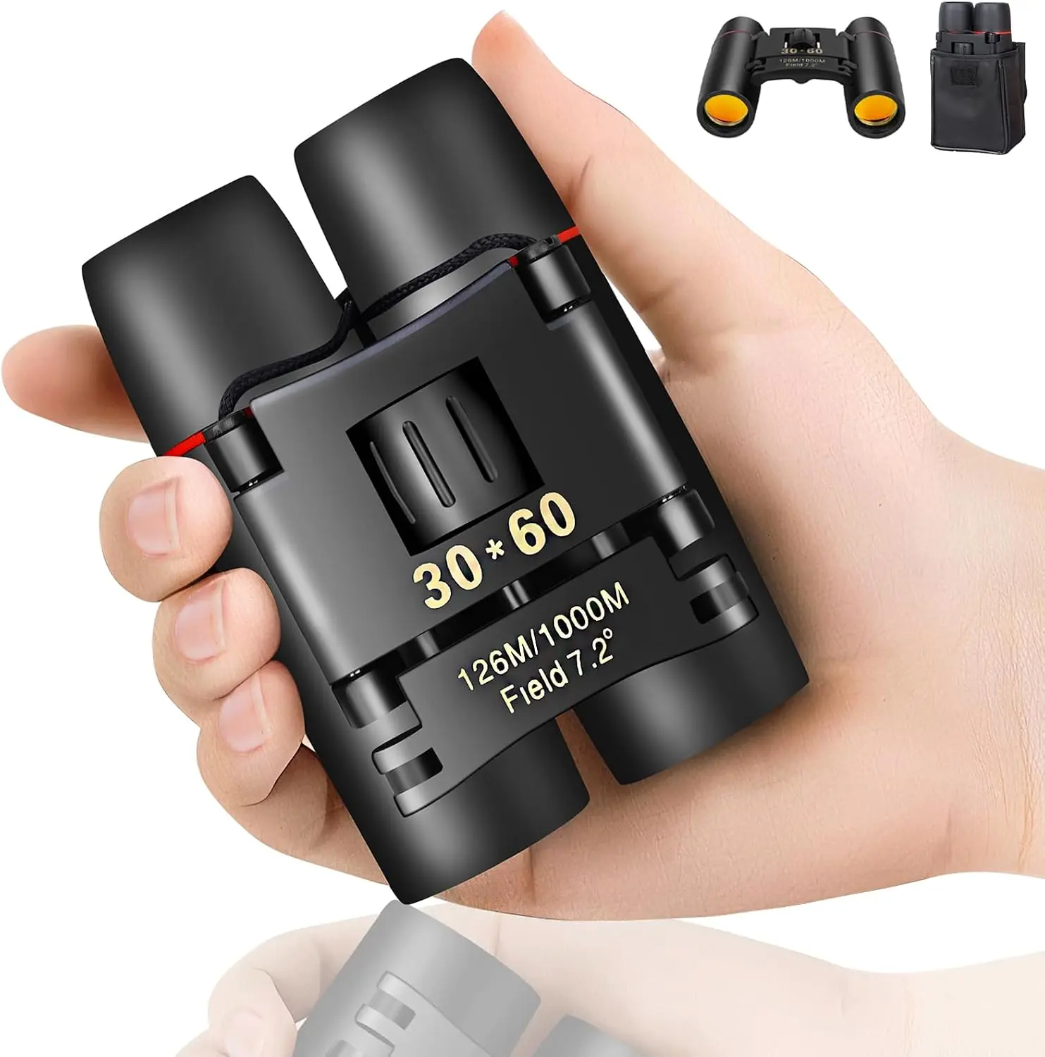 Compact Binoculars for Adults and Kids, HD Mini Portable Outdoor Binoculars Children, Pocket Lightweight Folding for Bird Watching