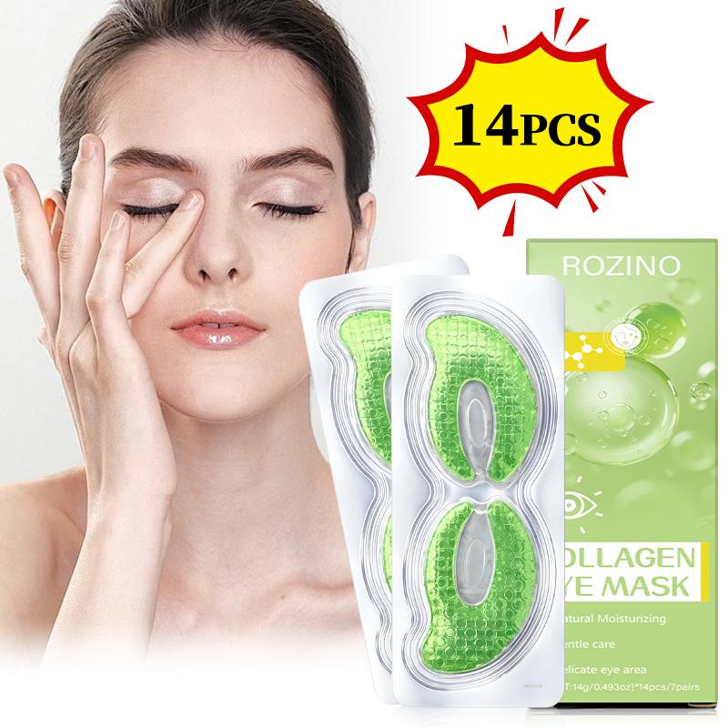 ROZINO Collagen Eye Mask for Moisturizing Fine Lines Dark Circles & Puffy Eyes Under Eye Patches Natural Formula