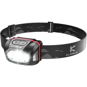 klarus HM1 IPX6 Waterproof Rechargeable Headlamp with Motion Sensor, 70 Hours Long Battery Life, Full Charge in 2.5 Hours, 440 Lumens Consistent Output, Shock and Drop Resistant