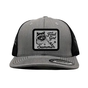 BASEBALL CAP HAT TRUCKER FERAL GIRL SUMMER PATCH