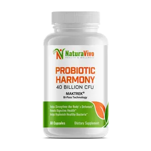 Probiotic Harmony - 40 Billion CFU | 4 Strains | Enhanced Gut Health, Immune Support, and Digestive Balance | 60 Veggie Capsules Healthcare Fitness Dietary Supplement