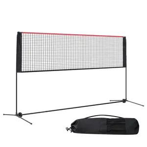 Portable Badminton Net Set, 10FT/14FT/17FT Wide, Adjustable Height Multi Sport Net for Pickleball, Tennis, Volleyball, Soccer Tennis, Indoor Outdoor with Carry Bag, Easy Setup for Backyard Portable badminton nets, height-adjustable volleyball nets, tiktok