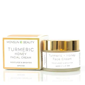 Monsun Beauty Turmeric & Honey Face Cream - 50g Hydrating Moisturizer for All Skin Types Gentle & Radiant Skincare Comfort