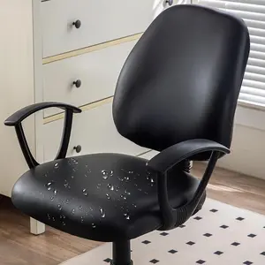 Waterproof Office Chair Seat Cover, 2 Counts Removable Washable Chair Seat Cover, Elastic Computer Chair Cover, Chair Protector for Home Office, Removable Washable Slipcover, Stretch Chair Slipcovers