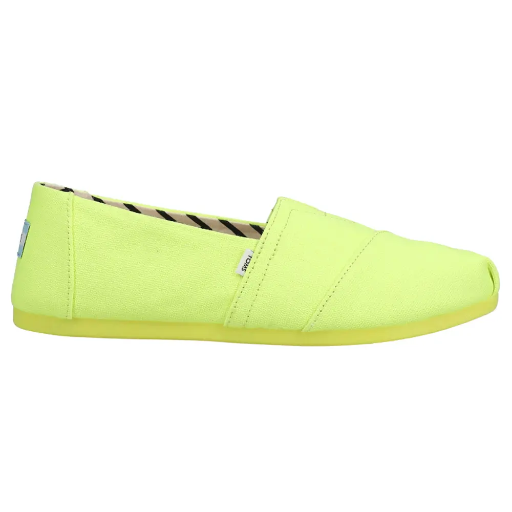 TOMS Womens Alpargata Slip On Flats Casual - Yellow