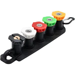 Pressure Washer Tips, Set of 5 Pressure Washer Nozzle Tips with Nozzle Holder, 1/4 Inch Quick Connect Power Washer Tips, 4000 PSI, Multiple Degrees Rinse Kit, Pressure Washer Accessories
