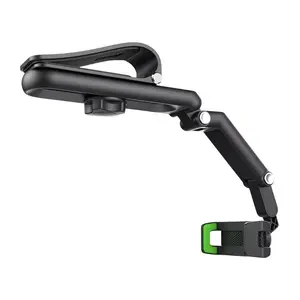 360° Rotatable Car Sun Visor Phone Mount, Waterproof Abs Universal Dashboard Clip, Hands-Free Driving, Adjustable Car Accessory