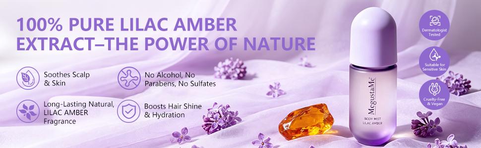 MegustaMe Coconut & Vanilla + Lilac Amber Hair & Body Mist Duo - 2-in-1 Spray for Hair & Skin - 100% Natural Extracts - No Buildup, Non-Greasy - Travel-Friendly - Refreshes & Hydrates Between Washes