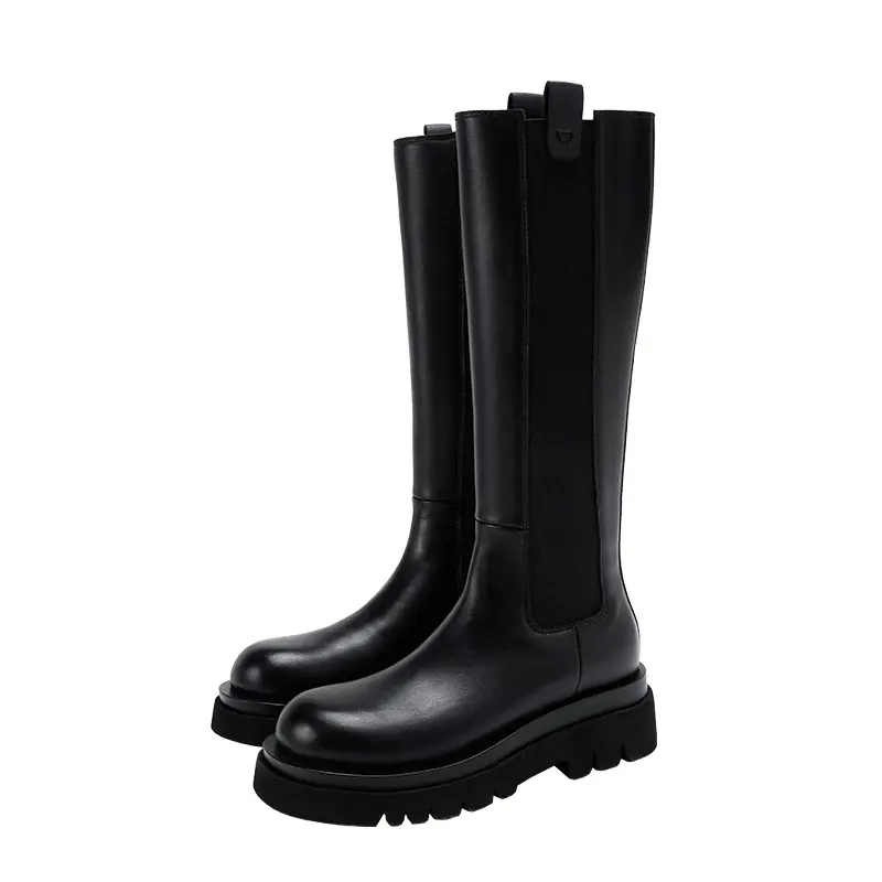 Wide Fit Knight Boots Thick Sole Height Increasing Long Boots For Petite And Plus Size Women