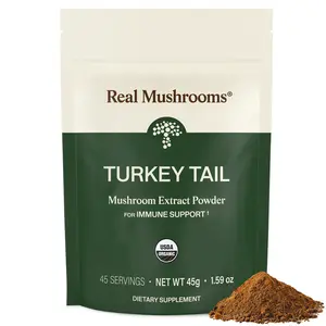 Turkey Tail Extract - 45g or 100g Pouch 1000mg per Serving USDA Certified Vegan Non-GMO Gluten-Free