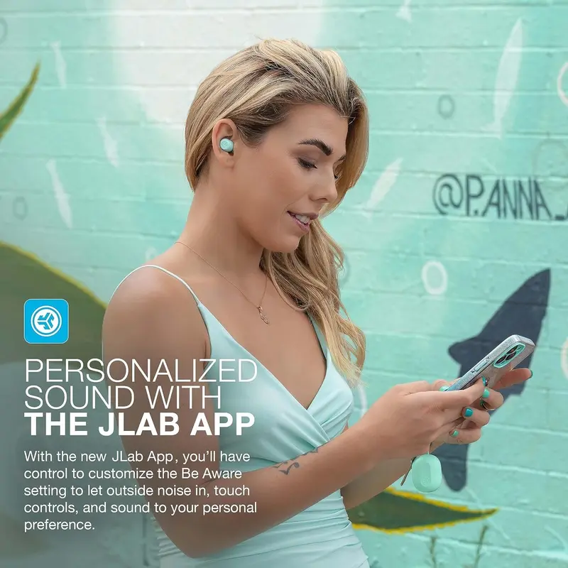JLab JBuds Mini Earbuds - Smallest Bluetooth Earphones, IP55 Splash/Dust Proof, Custom EQ, Touch Controls, 20HR Battery Life, for iPhone & Android, Compact Design for Travel, Earbuds For Sleeping 3