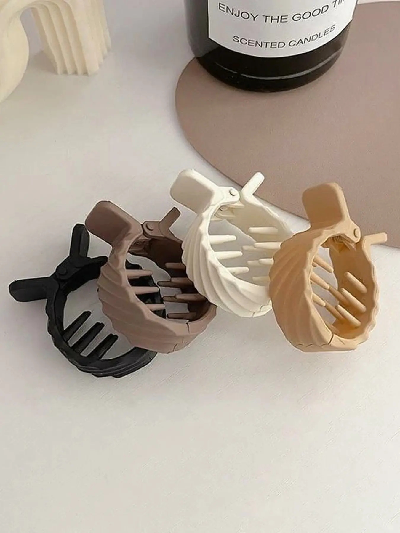 4 Piece Set High Ponytail Holder Claw Clips Small Size, Strong Hold Fashion Hair Accessories for Women, Easy to Use and Durable Design, Claw Clip Pack