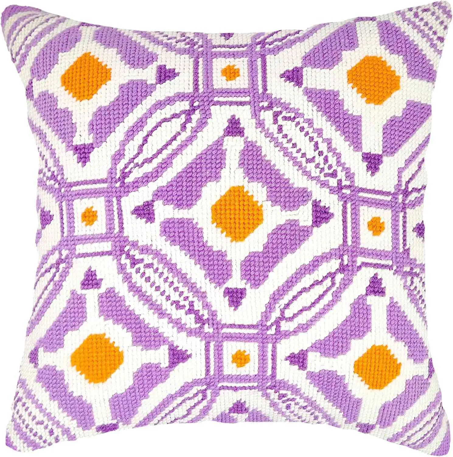 Needlepoint Pillow Kit - Purple Circle Window 3