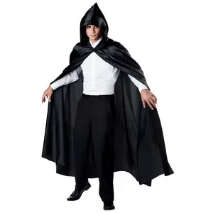 Adult Black Hooded Cloak