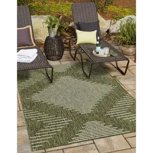 Green Outdoor Modern Rug