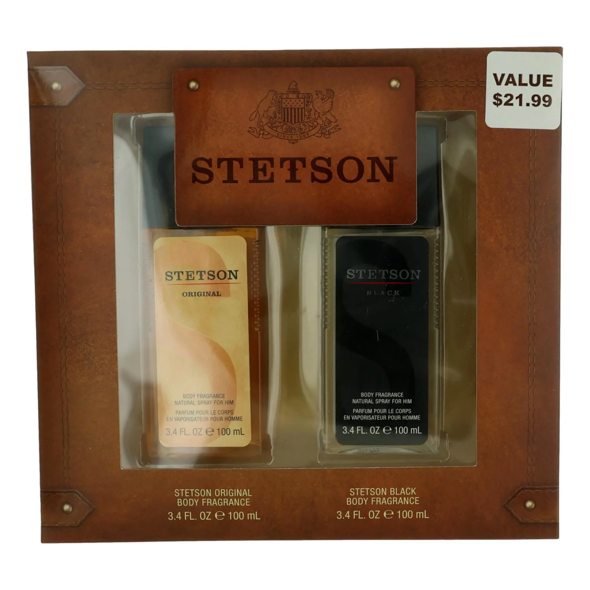 Stetson by Stetson, 2 Piece Gift Set for Men, Two Scents