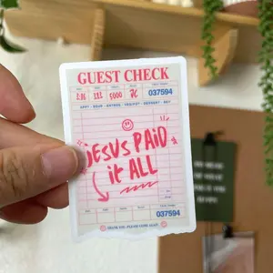 Funny Christian Stickers, Waterproof sticker for Bible, Jesus Sticker, Faith Scripture Sticker, He Paid It All Sticker for Laptop Tumbler, Laptop Water Bottle Decal