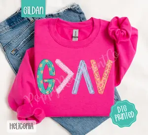 God is greater Sweatshirt, Trendy Women's Crewneck