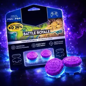 PS5/PS4 PlayStation Thumbstick Grips BATTLE ROYALE GRIPS High Rise AND Mid (1/1) Rise Non-Slip Rubber Compound for Enhanced Accuracy & Comfort