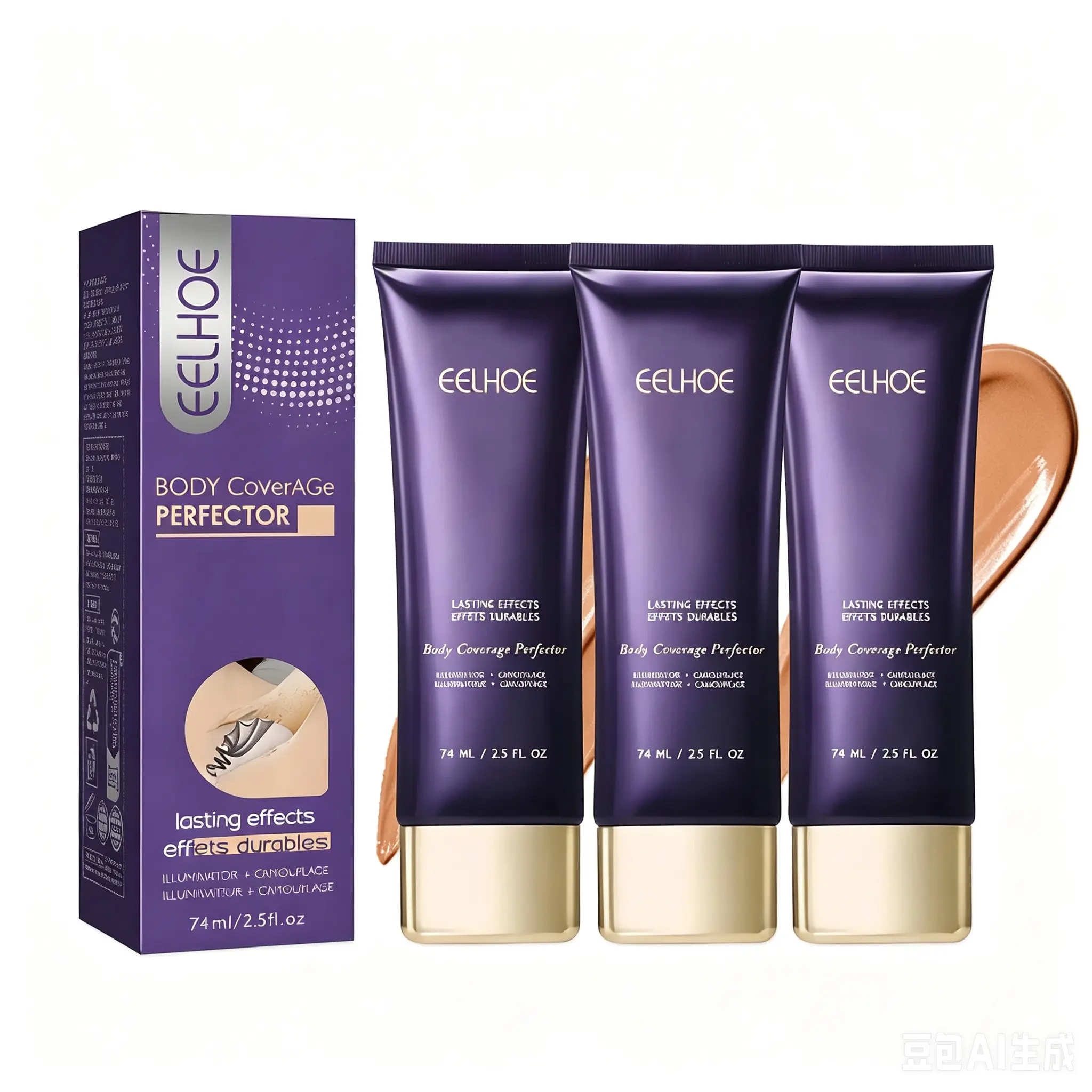 【Buy 2 Get 1 Free, 3-Pack】 Body Coverage Perfector (2.5 oz) - Flawless Body Concealer, Cosmetic for Scars, Spots, Veins, Easy-to-Blend Makeup lightweight makeup，Body Coverage Perfector;All-Over Complexion Perfector;Concealer Full Vegan