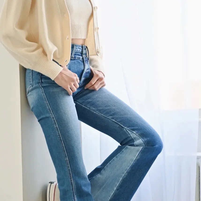 Mica Denim High Rise w/Blocking Detail Denim Jeans