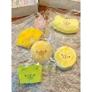 Bear Cake Taba Squishy Old-Fashioned Bear Sponge Cake Kuma Fidget Toys ASMR Sensory Anti Stress Relief Novelty Toys for Adults