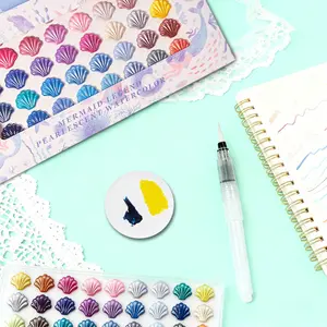 60-Color Solid Watercolor Paint Set, Art Supplies for Watercolor Painting, Tempera & Chinese Painting, Beginner & Amateur, Perfect Gift, Art Materials