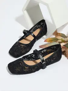 Women's Elegant Lace Pattern Ballet Flats, Fashionable Pointed Toe Flat Shoes for Summer, Lightweight Breathable Comfortable Shoes for Daily Wear, Girl（gift）