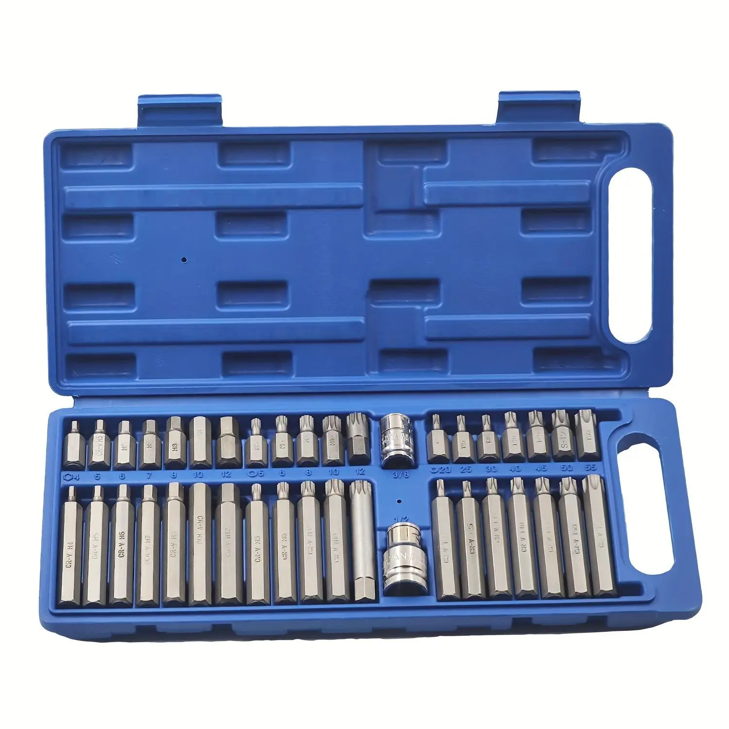 40Pcs Star & Hex Bit Socket Set, CR-V Steel Socket Wrenches & Hex Keys, Auto Repair Fastening Tool Kit for Car Maintenance, Socket Combination Tool