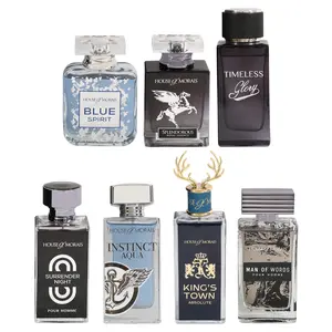 House of Morais Men's Creator Package 3- Perfume Set Blue Spirit(HM005), Splendorous(HM001), Timeless Glory(HM018), Surrender Night(HM007), Instinct Aqua(HM004), King's Town(HM008), Man of Words(HM002)