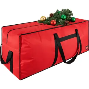 3FT/4FT/4.5 FT Christmas Tree Storage Bag, Heavy Duty with Reinforced Handles, Dual Zippers and Wide Opening, Large Capacity for Artificial Christmas Tree, Red
