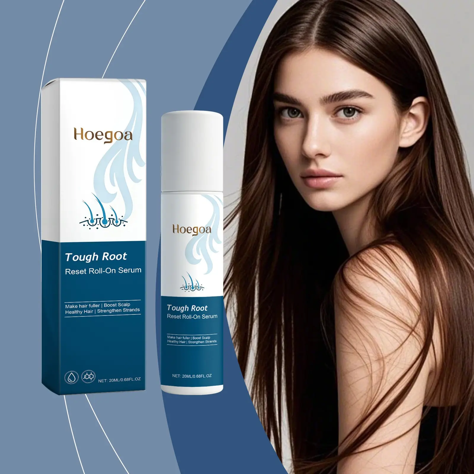 Hoegoa Scalp Roller Essence, Gentle Moisturizing Scalp Care, Refreshing Skin Feel, Daily Massage Serum, Nourishing Hair Care, Haircare Essentials